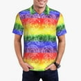 thumbnail image 1 of Balery Colorful Tie Dye Camisa Polo de Hombre con Estampado, de Manga Corta y Tejido Medio, Camisa Tipo Golf Polo-X-Large, 1 of 6