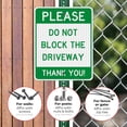 thumbnail image 4 of Do Not Block Driveway Sign, No Parking Sign, 24x30 Inches, 3M EGP Reflective .080 Aluminum, Fade Resistant, Indoor/Outdoor Use, Made in USA, 4 of 17
