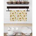 thumbnail image 3 of Vintage Sunflower Kitchen Dish Towels for Drying Dishes Set of 4, Summer Botanical Farmhouse Floral Waffle Weave Microfiber Hand Tea Bathroom Towels Quick Dry & Absorbent Towel 15.7x23.6, 3 of 7
