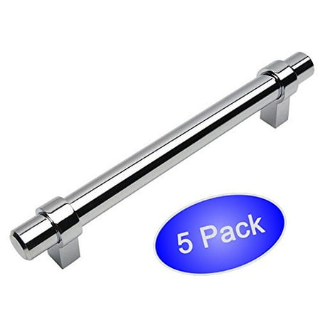 Chrome Contemporary Handle Pulls Cabinet Cosmas 161-160CH Polished Chrome Contemporary Bar Cabinet Handle Pull - 6-5/16
