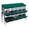 thumbnail image 1 of Eastvita Green 10-Compartment Metal Chicken Nesting Box with Legs, 1 of 6