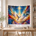thumbnail image 4 of Moon Stars Radiant with Dove Wings Fully Spread, Mystical Fantasy for Space Lovers, Galaxy Room Decor, Housewarming Gift, Tapestry Wall Hanging for Bedroom and Dorm, 4 of 6