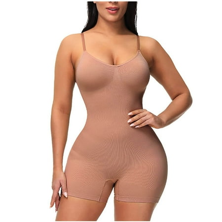 

Huachen Women s Corset Abdominal Support Chest Push-Up One-Piece Tight Shapewear Complexion/XXL