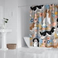 thumbnail image 2 of Cavalier King Charles Spaniel Dog and Flower Shower Curtain 84"x72" ,Bathroom Decorative Shower Curtains Set with 12 Hooks,Modern Waterproof Washable Shower Curtain, 2 of 6
