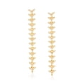 thumbnail image 2 of 14K Gold and Diamond Flexible Dangle Drop Earrings, 2 of 6