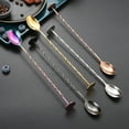 thumbnail image 4 of Wosthever Cuchara mezcladora retorcida, agitador en de mango largo, cucharaditas, vajilla, accesorios de Bar para barman, doméstico Mostrada Negro Wosthever HA084345-05, 4 of 6