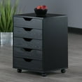 thumbnail image 3 of Winsome Halifax 5-Drawer Mobile Cabinet 20519, Black Finish, 3 of 10
