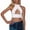 White, variant on Women High Neck Halter Tank Tops Summer Sleeveless Ribbed Tops Trendy Slim Fit Hollow out Tees Cami T-Shirts White M