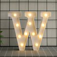 thumbnail image 1 of LED Marquee Letter Lights Sign, Light Up Alphabet Letter for Home Party Wedding Decoration(W）, 1 of 8