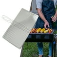 thumbnail image 3 of Barbecue Grilling Basket Grill BBQ Net Steak Meat Fish Veg Mesh Holder Tools, 3 of 8