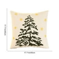 thumbnail image 3 of xihome Funda de cojn decorativa de terciopelo con bordado de rbol de Navidad, 45x45 cm, suave, para sof, cama, sala de estar, decoracin navideña, 3 of 6
