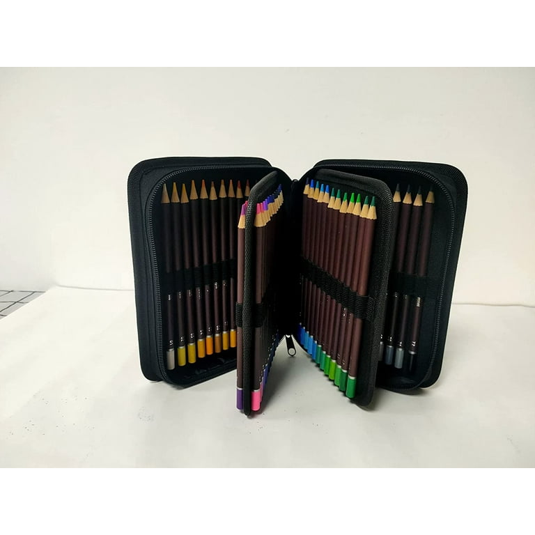 Castle Art Supplies Gold Standard 120 Coloring Pencils Set with Extras | Quality Oil-Based Colored Cores Stay Sharper, Tougher Against Breakage | for