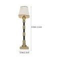 thumbnail image 2 of HLONK Mini House Accessory Floor Lamp Golden 2Pcs 4.3x0.9x0.9in, 2 of 8