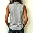 thumbnail image 4 of WULMLEO Women's Summer Collared Tops Polo Sleeveless Tank Relaxed Fit Soft Basic Tops for Daily Casual Sports Outdoor Gray S, 4 of 6
