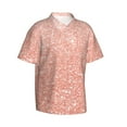 thumbnail image 2 of Balery Rose Gold Glitter Print Men's Hawaiian Shirts Short Sleeve Beach Shirt Relaxed Fit Vacation Button Down Shirts-Small, 2 of 9