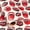Orange - Vampire Lips, variant on Burymento Halloween Wrappng Paper Roll, Gothic Rose and Skull Wrapping Paper, Dark Red Floral Skeleton Black Gift Wrap for Valentine's Day, Anniversary, Wedding, Goth (Mini Roll, 17 In x 16.4 Ft)
