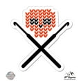 thumbnail image 1 of Crochet Skull - 5" Vinyl Sticker - For Car Laptop I-Pad - Waterproof Decal, 1 of 1