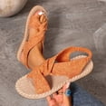 thumbnail image 5 of WAYUTE Women's Sandals Slip On Beach Soft Sole Sandals Lightweight Flat Open Toe Elastic Strap Walking Shoes Trendy Casual Summer, 5 of 7