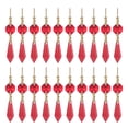 thumbnail image 2 of Colgantes en forma de gota en forma de carámbano con forma de candelabro y cuentas de cristal octagonales, color rojo, 2 of 8