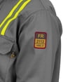 thumbnail image 5 of Flame Resistant FR High Visibility Hi Vis Shirt - 88% C/12% N - 7oz (Small, Grey), 5 of 5