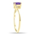 thumbnail image 2 of SZUL Women's Oval Shaped Amethyst and Diamond Tierra Ring in 10K Yellow Gold, 2 of 5
