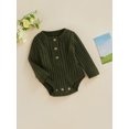 thumbnail image 3 of Faithtur Barboteuse Tricotée pour Bébé, Manches Longues Col Rond Solide Automne Hiver Body pour Filles Garçons, 3 of 8