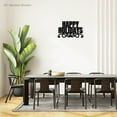 thumbnail image 3 of Happy Holidays Stylish Christmas Themed Laser Cut Solid Steel Decorative Home Accent Wall Sign Hanging, 3 of 6