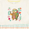thumbnail image 4 of Inktastic Sloth Cute for Girls Girls Baby Dress, 4 of 5