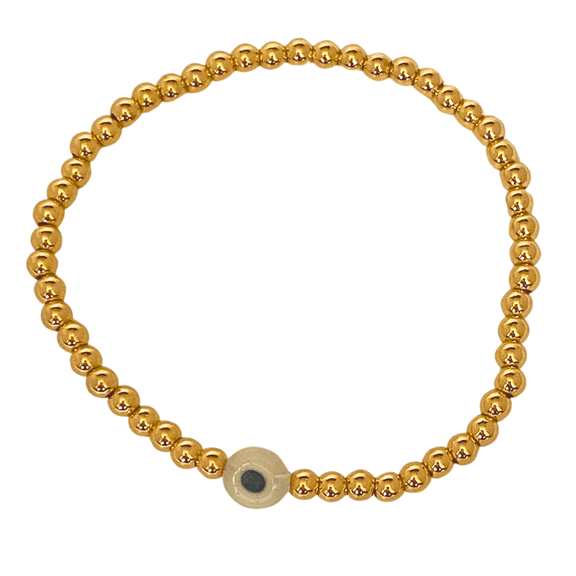 Evil Eye Bracelet white | gold
