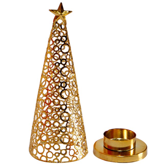 Christmas Tealight Candle Holder Iron Art Christmas Tree Star Tealight Candle Stand