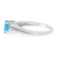 thumbnail image 4 of 14k White Gold Oval Blue Topaz Ring, 4 of 6