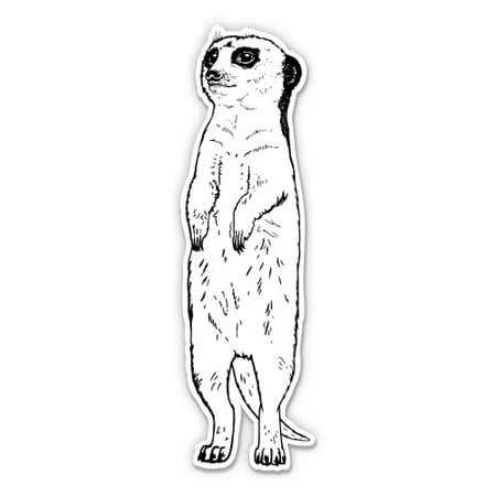 Meerkat - 3" Vinyl Sticker - For Car Laptop Water Bottle Phone - Waterproof Decal