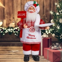 5 Pcs 12in Christmas Santa Claus Dolls Standing Santa Claus Figurine Christmas Figurine Figure Decor for Holiday Party Home Decoration
