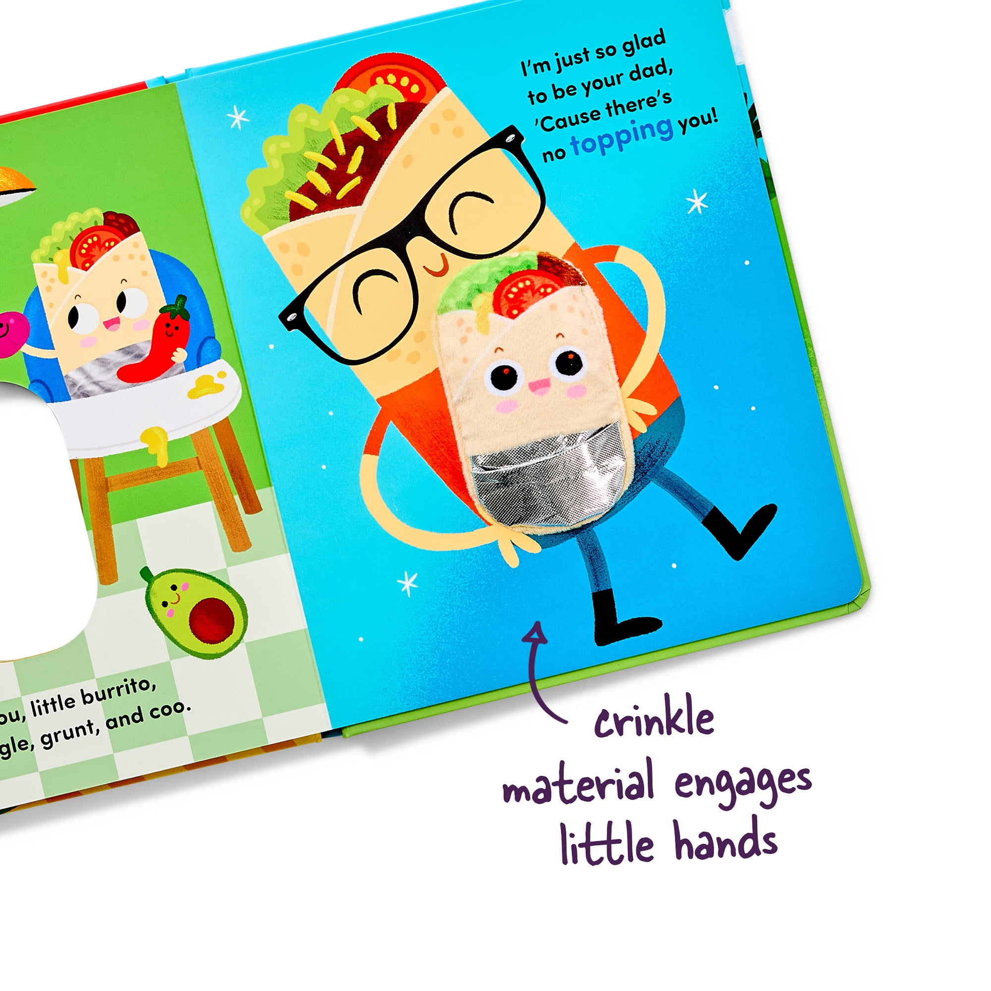 Daddy's Little Burrito: Celebrate First Time Dads with a Cozy Read-Aloud Crinkle Sensory Book for Baby Bonding Time, Storytime Board Book for New Dads, Baby Showers and Fathers Day (Board Book)