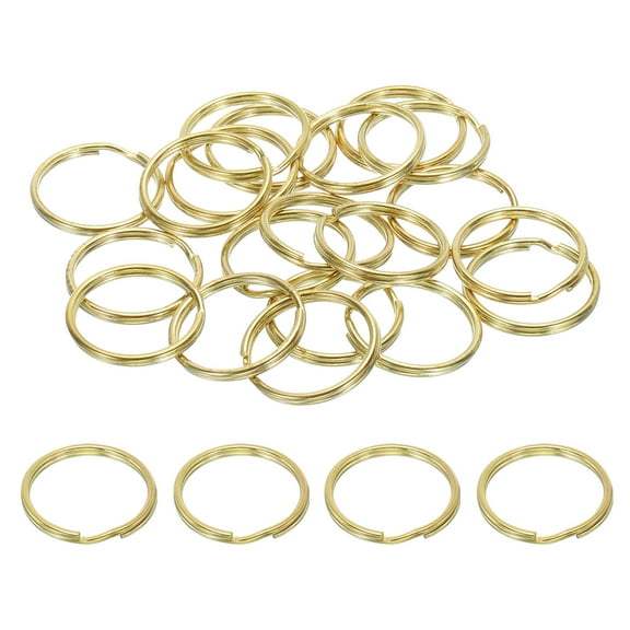 Uxcell Brass O Ring, 20Pcs 25mm Dia Brass Round Ring Keychain Hook for DIY Craft