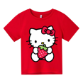 thumbnail image 3 of Camiseta de verano con dibujos animados de Hello Kitty para niñas, ropa deportiva de manga corta, estilo informal, estilo Kawaii, 3 of 5