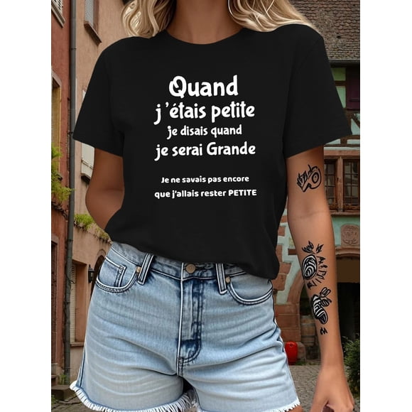 Teediy Fun French Pure Women'S T Shirt Comfort Fit