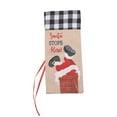 thumbnail image 2 of Cheminée pour Personnes Âgées, Bouteille de Vin Rouge et Sac de Bouteilles de Champagne à Carreaux, 2 of 8