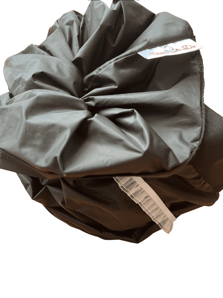 Tube-A-Do - Elastic Band High Quality Luxury Waterproof Shower Cap Bath Hair - Black