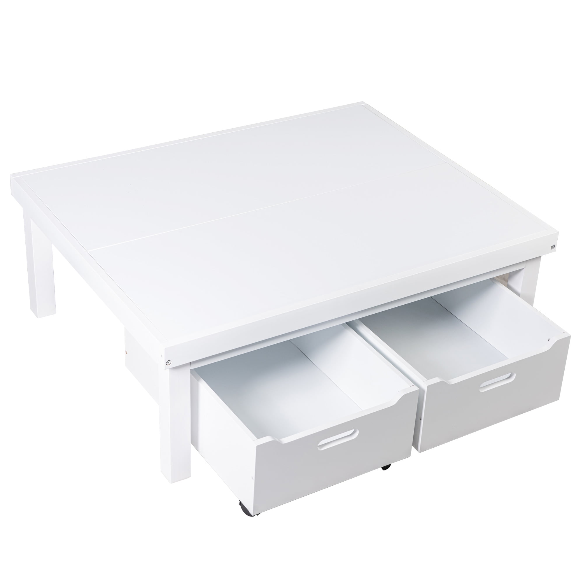 Kepooman Game Table for Children, Study Desk with Storage Box, Ideal for Arts and Crafts and Snack Time, White Kepooman Game Table for Children, Study Desk with Storage Box, Ideal for Arts and Crafts and Snack Time, White