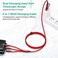 thumbnail image 5 of 6 in 1 Multi USB C/A Charger Charging Cable Cord Type C Android Micro iPhone 4ft, 5 of 8
