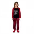 thumbnail image 3 of LuLiaMenton Christmas Pajamas, Let's Get Lit Print, Red Plaid Matching PJs, Plus Sizes, 9-10Y-Kid, 3 of 6