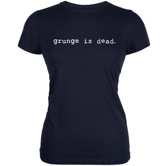 Grunge Is Dead Inspired By Kurt Cobain Navy Juniors Soft T-Shirt - Large