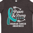 thumbnail image 4 of Inktastic Ovarian Cancer Awareness Brave and Strong with Arrows Boys or Girls Toddler T-Shirt, 4 of 5