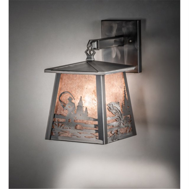 Aplique de pared colgante de pescador con mosca de 7" de ancho MEYDA 15684