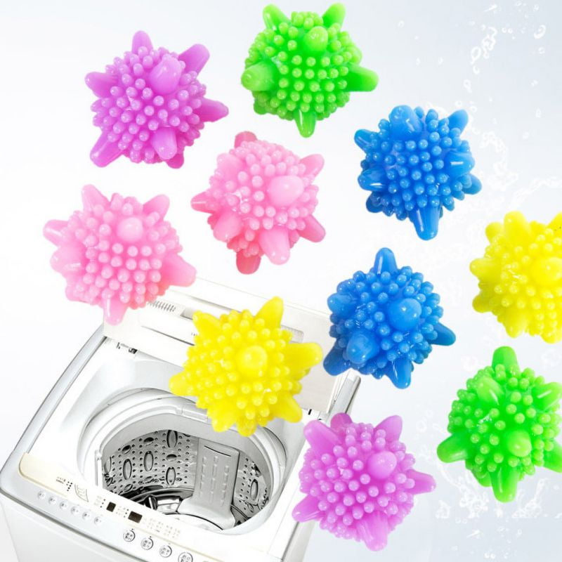 6Pcs Eco Laundry Balls Fabric Pet Hair Remove Washing Machine Clothes Cleaning 