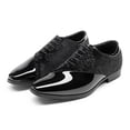thumbnail image 3 of Zapatos de Vestir de Hombre Bruno Marc, Oxford de Terciopelo y Charol con Cordones, 3 of 7