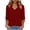 Wine a2, variant on Blouses for Women Dressy Casual V Neck Smocked Cuff 3/4 Sleeve T Shirts Breathable Basic Tees Beach Vacation Summer Tops S-XXL