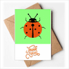 Seven Star Ladybug Animated Pest Insect Thank You Cards Envelopes Blank Note