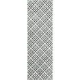 thumbnail image 2 of nuLOOM Linda Machine Washable Plaid Runner Rug, 2' 6" x 8', Grey, 2 of 2